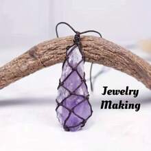 10 Pcs Amethyst Crystal Rough Stone Natural Purple Gemstone Block Bulk Asymmetrical Small Raw Rock For Tumbling Crystal DIY Jewelry Making Rolling Ornaments Fish Tank Aquarium Terrarium Vase Filler Festival Gift For Girl Woman - Purple - View 6