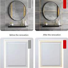 1 Roll Self-Adhesive PVC Decorative Wall Sticker - 10m/32.8ft Peel And Stick Molding Trim, Shiny Mirror Finish For Living Room, Bedroom, Bathroom, And More, Easy DIY Home Decor, Bathroom Wall Stickers - Multicolor - View 7