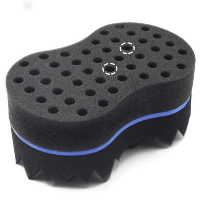 Hair Sponge Magic Barber Twist Curl Brush Sponge Dreads Locking Afro Coil Comb(Blue 4.5 Inch (Pack Of 1)