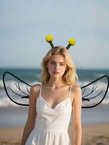 9/4/2 Stücke Halloween Karneval Bienen Party Kostüm Bühnenauftritt Requisite Bienen Socken Ärmel Rock Bienen Haarband Brille Set