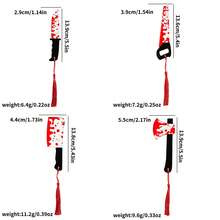 1/6 件血腥恐怖亚克力水晶刀书签血腥恐怖礼物送给朋友万圣节礼物复活节礼物送给男士女士