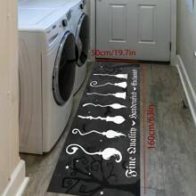 1/2pcs Halloween Skull Horror-Anti-Slip, Waterproof And Washable Floor Mats Are Suitable For Indoor, Laundry Room, Entrance Passage, Kitchen, Living Room, Bedroom And Bathroom, And Are Perfect Gifts For Home Decoration And Bathroom Floor Mats.