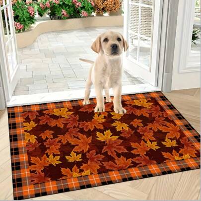 万圣节迎宾垫 - 防滑底部，适合室内外使用，易于清洁的涤纶材质，适用于前门、门廊、派对装饰 - 秋季家居装饰，有趣的设计，耐用的编织，节日购物必备品