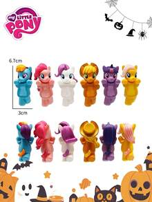 MY LITTLE PONY 1/2/3/4/6/12 Stück Party Puppe 3D Dekorations Armband Blind Box kleine Statue Dekoration zufälliger Handydekor, 6 Farben zufällig, Überraschungsgeschenk Party Geschenk, süßer Anime-Stil, Heimdekoration geeignet für Partygeschenke, Zuhause, Partyzubehör, Geschenke
