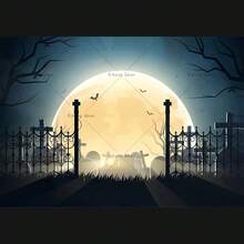 1pc/3PCS Wall Art Poster Optional Frame Happy Halloween Backdrop Horror Moon Pumpkin Witch Bat Castle A Little Boo Is Almost Due Baby Photography Background Party Decor Home Decor Halloween Decor Room Decor - Multicolor - View 16