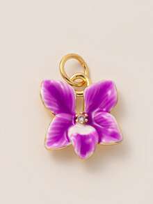 1PC Fashionable DIY Fruit Plant Jade Necklace Pendant, Simple Daily Gold-Plated Color Retention 18K Pendant