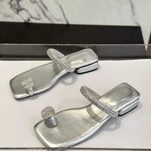 Women Flat Sandals - 黑色 - 查看 3