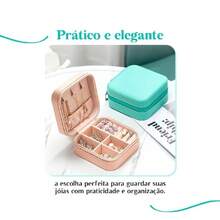 Jewelry Organizer Travel Jewelry Display Portable Travel Jewelry Boxes Storage Organizer - Blanco - Ver 8