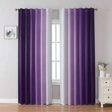 MIUCO Blackout Curtains & Drapes For Bedroom Living Room 84 Inches Long Purple And White Room Darkening Ombre Curtains Rod Pocket & Back Tab Curtains Thermal Insulated Light Blocking 2 Panels Set-FUNALING - Màu tím - Xem 10