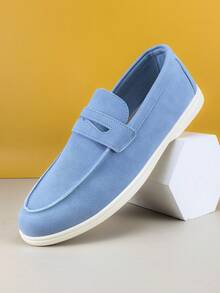 Men's Slip On Loafers Designer Nantucket Breeze New Classic Designer Solid Imitation Suede Leather Casual Affordable Brand Sense Soft Comfortable Breathable Lightweight Non Irritating Foot Daily Commuting Non Slip Wear Resistant Flats Casual Shoes Fashion Suit Versatile Student Graduation Ceremony Preppy Business Dress Shoes Men's Office Party Banquet Wedding Groom Shoes Spring Summer Autumn Large Walking Shoes - Blue - View 1