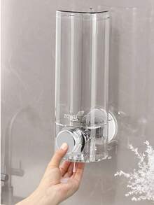 Suction Cup Soap Dispenser, No-Drill Bathroom Shower Gel Shampoo Refillable Bottle, Hotel Wall Mount Liquid Soap Dispenser, Home Shower Gel Bottle Home Bathroom Decor Fall Decor Back To School - Multicolor - View 5