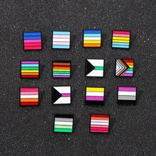1 Peça Broche de Coração Arco-Íris Bandeira, Paz e Amor, Alfinetes de Esmalte, Roupas, Bolsa, Lapela, Pino, Ícone de Orgulho Gay e Lésbico, Decoração Unissex - Multicolorido - Visão 2