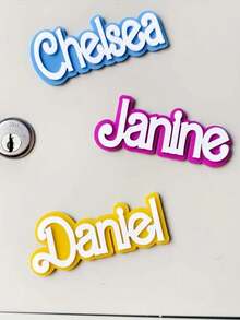 1 individuell angefertigter Acryl-Namensmagnet für den Kühlschrank, kreative und personalisierte funkelnde magnetische Englisch-Wort-Karte, glänzender und einfacher Stil, geeignet für Spindmarkierung und Dekoration, Namenskarte, das schönste Urlaubsgeschenk für Freunde, Geschenk zur Rückkehr an die Hochschule, Hochzeitsgeschenk