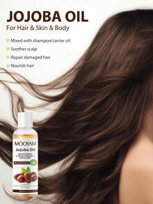 MOOYAM 深层保湿滋润 100ml 荷荷巴油 天然亮泽增强剂 轻盈保湿霜 柔肤护理 多用途油 适用于面部 头发 身体 时尚美容精选 美容精油 - 棕色 - 查看 4