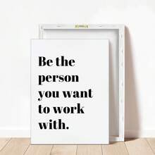 1 幅帆布海报“做你想成为的人”，励志名言墙面艺术装饰画，适用于家居装饰、客厅和卧室，无框 - 彩色 - 查看 12