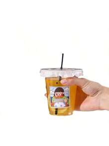 10pcs 20Pcs 50pcs/Set 360/400/420/500/520ml Plastic Drinking Cups With Lids Disposable Cups For DIY Iced Coffee Smoothie Cold Drinks Thick Direct Drinking Cup Milkshake Hot Coco Birthday Party Supplies With Random Kawaii Sticks
