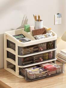 1 szt. Przezroczyste, składane pudełko do przechowywania, minimalistyczna szuflada na biurko, pudełko do przechowywania i eksponowania na biurku, organizer na kosmetyki i biżuterię, pudełko do przechowywania w szufladzie na kosmetyki do łazienki, pudełko do przechowywania artykułów higieny osobistej, uchwyt na małe akcesoria, gumki do włosów, gumki do włosów, biżuterię