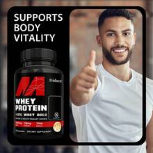 Whey Protein Supplement - Whey Protein Concentrate Nutritional Supplement For Men And Women - 120 Capsules - 1 Bottle - View 7