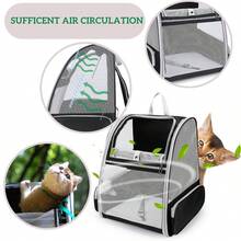 Yogle Mochila para gatos, mochila transportadora para perros y gatos, cachorros, mochila transportadora para gatos, con malla totalmente ventilada, aprobada por aerolíneas, diseñada para viajes, senderismo, caminatas y uso al aire libre - Albaricoque - Ver 8
