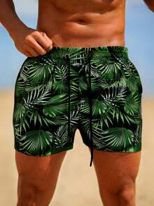 GINGTTO Men Slim Fit Swim Shorts Swim Trunks 7 Inch Quick Dry Men Bathing Suits With Mesh Lining,Hawaiian - Multicolor - View 1