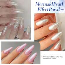 BORN PRETTY 4 Jars Chrome Nail Powder With 1 Jar Auroras Reflective Itter Nail Powder - 如圖 - 查看 2