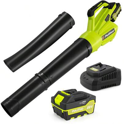 20V Cordless Leaf Blower With 4.0Ah Battery & Dual Intake, 400CFM 3-Speed Electric Blower For Car Dust, Fall Leaves, Light Snow - Lightweight Yard Cleaning Tool, Ideal Gift For Dad/Mom/Christmas