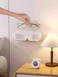 4pcs/Set Transparent Eyeglasses Storage Box, Bedside Organizer, Bathroom Rack, Eyewear Holder, Drill-Free Hard Protective Glasses & Tissue Box, Available In 1pc And 4pcs - Multicolor - View 9