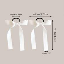 2 Peças Elásticos de Cabelo Versáteis e Doces, Acessórios de Cabelo com Fita Elástica Trançada, Scrunchies de Cabelo com Laço, Porta-rabos de Cavalo, Elásticos de Cabelo, Corda de Cabelo, Elástico de Cabelo, Presentes de Acessórios de Beleza Doméstica para Mulheres