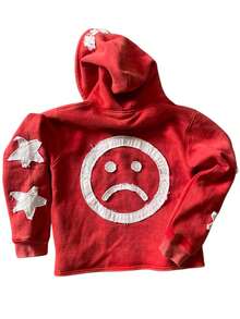 Letter Zipper Hoodies For Men Women Streetwear Graphic Sweatshirt Jacket Fall Graffiti Y2k Goth Grunge Harajuku Red Pullover Hooded, Aesthetic Hoodies Zip-Up Sweat Tops - 紅色 - 查看 2