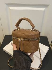 轻便迷你包、链条包、绗缝包、手提包、水桶包，适合女孩、大学生和上班族女性，非常适合办公室、大学、工作、通勤、户外活动、旅行和野餐。 - 咖啡 - 查看 9