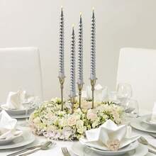 4pcs/8pcs Vintage Spiral Multi-Color Candles, 10-Inch Candles - 4pcs Taper Candle Set, Create Romantic Dining Atmosphere, Essential Home Decor Gift, Birthday Graduation Gift, Long Candles, Tall Candle Holders, Suitable For Home Dinner, Party, Wedding, Church, Unisex Gift - Multicolor - View 6