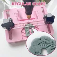 Polymer Clay Earring Drill Guide Polymer Clay Cutter Tool Ear Ring Drill Stand, Guide Hole Maker, Dust Box, Grid Cover Rectangular Earring Drill Stand For Precision Resin Jewelry Crafting, Grid Cover & Artisan Design, Polymer Clay Tool