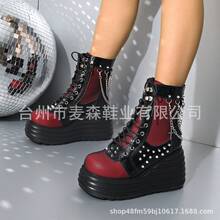 Women Knee-High Boots - 紅色 - 查看 5