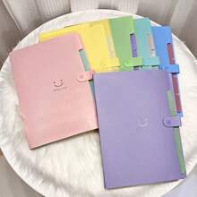 Cute Candy 5 Pocket Folder With 8-16Labels, Letter Size Expanding Organizer, Portable Accordion File,Aesthetic Paper Folder For School Office,Folders For Documents - 10 Colors Optional,Back To School,School Supplies