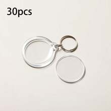 5/10/20/30Pcs Party Gift Creative Transparent Heart & Square Photo Frame Keychain Shell Acrylic Material Keychain Pendant Suitable For DIY Craft Enthusiasts, Placing Photos Of Loved Ones And Children, Phone And Car Key Pendant Decoration, Sister Gift, Christmas Gift - Multicolor - View 14