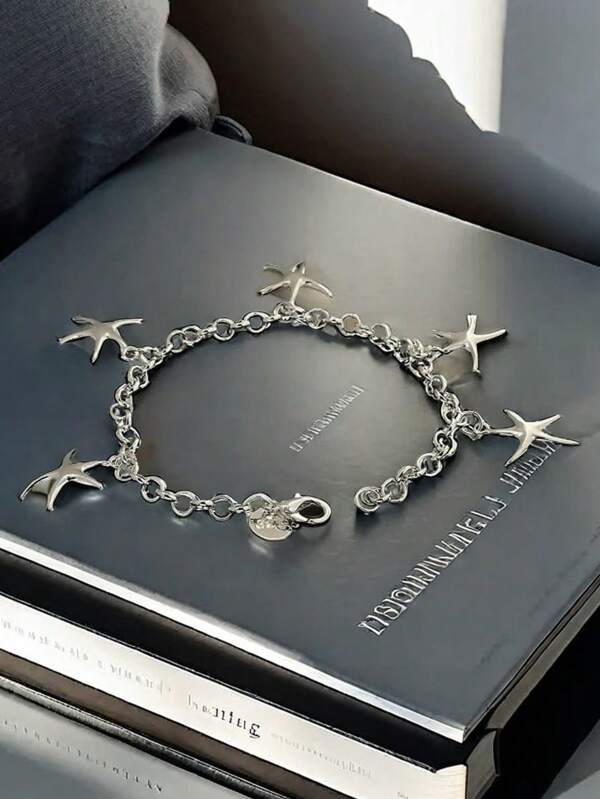 1 Stück 5 Stücke Seestern Anhänger Armband, neuer modischer Luxus Partyschmuck für Frauen