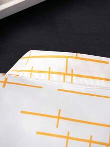 Boys' & Toddler Boys' Casual Abstract Line Art Pocket Decor White Short Sleeve Polo Shirt, Suitable For Formal Events Like School, Party, Pageant - White - View 5