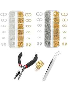 (Tool Pliers, Ring, Tweezers Optional Set) 1 Box Jewelry Accessories Kit Open Jump Rings Lobster Clasp Hook Pliers Tweezers Suitable For DIY Bracelet Necklace Jewelry Making - J10-2 - View 6