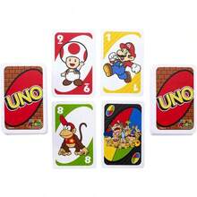 Mattel UNO - Klassisches Farb- & Zahlen-Zuordnungskarten-Spiel - 112 Karten - Anpassbar & löschbar Wild - Spezielle Aktionskarten enthalten - Geschenk für Kinder ab 7 Jahren - W2085+DRD00 - Übersicht 3