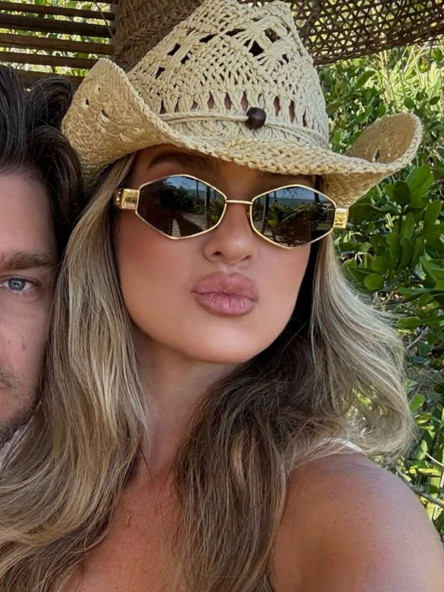 1 件女士时尚多边形和椭圆形小框眼镜套装，金属框架，宽鼻梁，适合跑步、日常通勤、夏季派对、生日聚会、节日、返校几何形状太阳镜