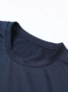 ITÁLIA SHOP Men's T-Shirt Round Neck Cotton Blouse Premium Mesh Blouse All