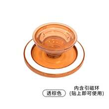 Magsafe Magnetic Translucent Color Design Phone Grip Compatible, Magsafe Collapsible Mobile Phone Stand Holder For Smartphone Tablet Cell Phone Accessory Compatible With IPhone, Android Phone, Gift For Birthday, Family, Friends Push-Pull Phone Grip Phone Holder Phone Accessories - Transparent Brown - View 2