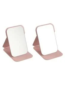 3 件便携式折叠化妆镜，PU 皮革化妆镜，适合作为礼物，旅行必备，化妆品必需品，易于存放，非常适合生日、毕业典礼、万圣节、圣诞节礼物（3/2/1 件可用） - 彩色 - 查看 14