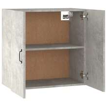 Larryhot Mobiletto dA, Parete Grigio Cemento 60x31x60 cm in Legno Massello, Bello e Pratico, Ideale per Riporre e Decorare la Casa - Grigio - Visualizzare 8