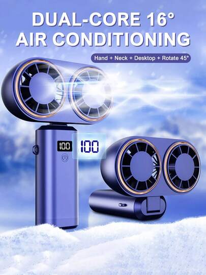 1个纯色男女通用双头大功率涡轮风扇，USB充电，持久耐用，带液晶显示屏的迷你手持风扇，适合作为礼物、夏季户外运动、海滩旅行、居家、办公、日常使用、春夏精选、伴娘礼物、房间、卧室装饰、海滩、旅行、男士、女士、度假、户外、花园、旅行必备、便携必备、海滩必备、毕业季、毕业典礼、毕业礼物、毕业赠礼、毕业礼物、毕业礼物、祝贺毕业、祝贺毕业生、优秀毕业生、毕业典礼、毕业派对、户外必备、旅行便携、徒步旅行必备、露营必备、便携工具、夏季必备、夏季便携