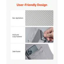 Wedge Pillow For Sleeping, 4 Pcs Adjustable Orthopedic Bed Wedge Set, Support Leg Neck Shoulder, Post Surgery Pillow For Back Pain, Acid Reflux, Snoring Relief, Sitting Up In Bed, Dark Grey - Dark Grey - View 6