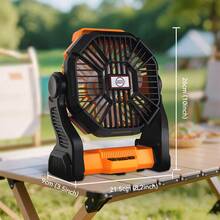Portable Camping Fan With LED Lantern - 10400mAh Rechargeable Battery, Compact Tent Fan For Travel, Desk & Home, Cute Personal Fan For Camping Essentials (Women's Outdoor Gear)