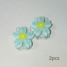 2 piezas Protector de cable de carga con forma de Sakura linda, material de TPU, sin batería incluida, universal, accesorio de cable de carga, accesorio de teléfono - Multicolor - Ver 7