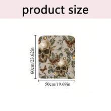 1 pieza/4 piezas/6 piezas/10 piezas Funda de silla de felpa corta con estampado de calavera y flores, funda de silla desmontable de tela de felpa corta, protector de respaldo de silla, cubierta decorativa para silla de comedor, apta para todas las estaciones, funda de silla decorativa para días festivos, para comedor, sala de estar, protección de silla para el hogar, con protección de respaldo, apta para restaurante, oficina, sala de estar, hotel y decoración del hogar
