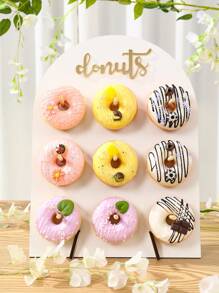 1set Donut Wooden Display Stand, White 9Holes/16Holes Wood Donut Stand, Cake Stand, Dessert Stand, Birthday Party Supplies, Wedding Party Supplies, Babe Shower Donut Cake Holder Board, Birthday Party Decorations, Wedding Decorations, Wedding Dessert Holder, Donut Display Wooden Stand, Donut Wall, Donut Display Board, Table Decorations, Home Decor, Room Decor, Thanksgiving Christmas Party Decoration Supplies, Party Favor, Party Gifts